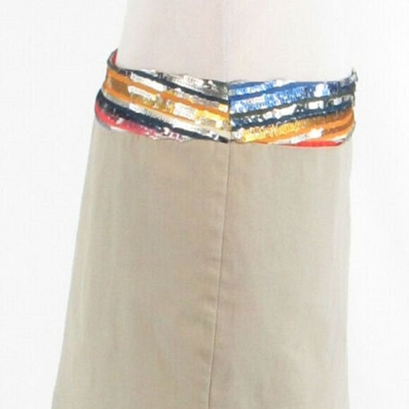 Beige yellow ARTELIER mini skirt 4 - Picture 6 of 8